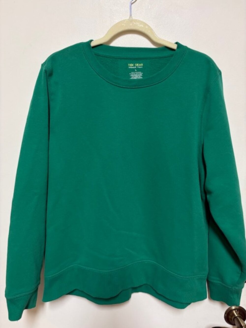 Womens Tek Gear Ultrasoft Fleece Sweatshirt. Emerald Green. L